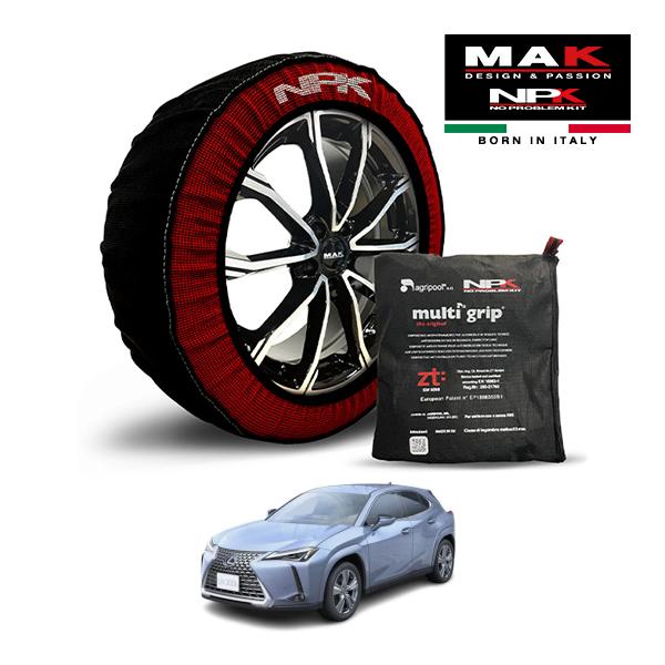 MAK正規品 NPK スノーソックス ORIGINAL 225/50R18 18インチ 布製 チェーン レクサス UX300h シャイニングエッセンス 6AA-