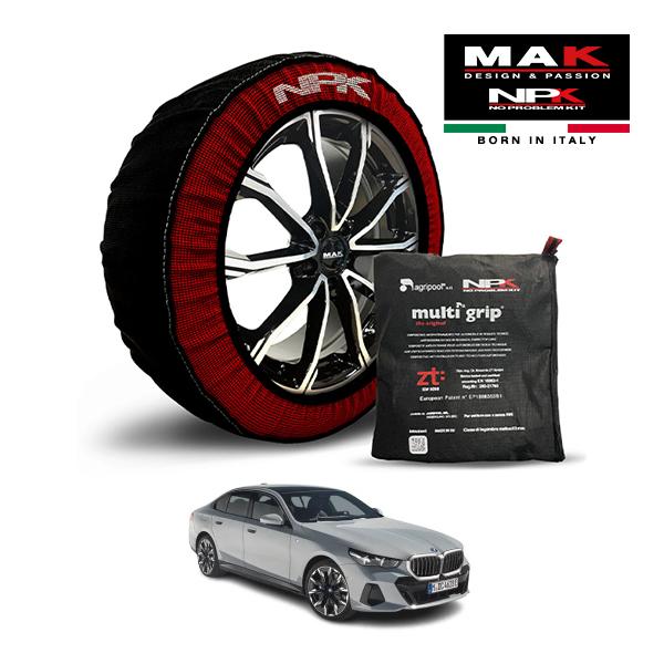 MAK正規品 NPK スノーソックス ORIGINAL 245/45R19 19インチ 布製 タイヤ チェーン BMW 5シリーズ 523d xDrive Mス