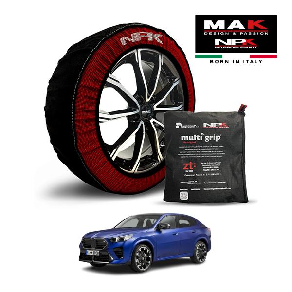 MAK正規品 NPK スノーソックス ORIGINAL 245/45R19 19インチ 布製 タイヤ チェーン 非金属 BMW X2 xDrive 20i Mス