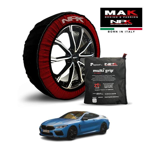 MAK正規品 NPK スノーソックス ORIGINAL 285/35R20 20インチ 布 タイヤ チェーン BMW M8クーペ コンペティション ファイナル 