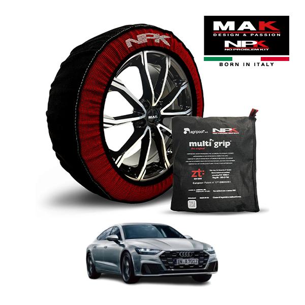 MAK正規品 NPK スノーソックス ORIGINAL 255/40R20 20インチ 布製 タイヤ チェーン アウディ A7 スポーツバック 55TFSI ク