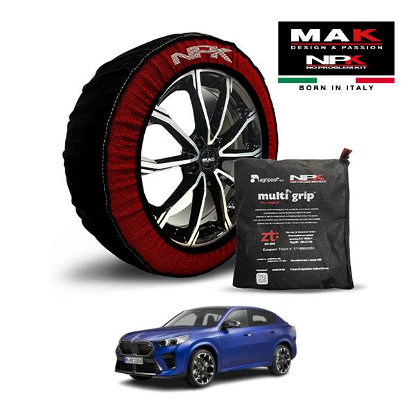 MAK正規品 NPK スノーソックス ORIGINAL 245/45R19 19インチ 布製 タイヤ チェーン 非金属 BMW X2 xDrive 20d Mス