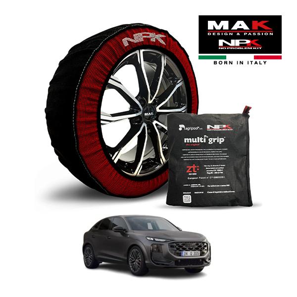MAK正規品 NPK スノーソックス ORIGINAL 255/40R20 20インチ 布製 チェーン アウディ Q3スポーツバック マットエディション 3BA