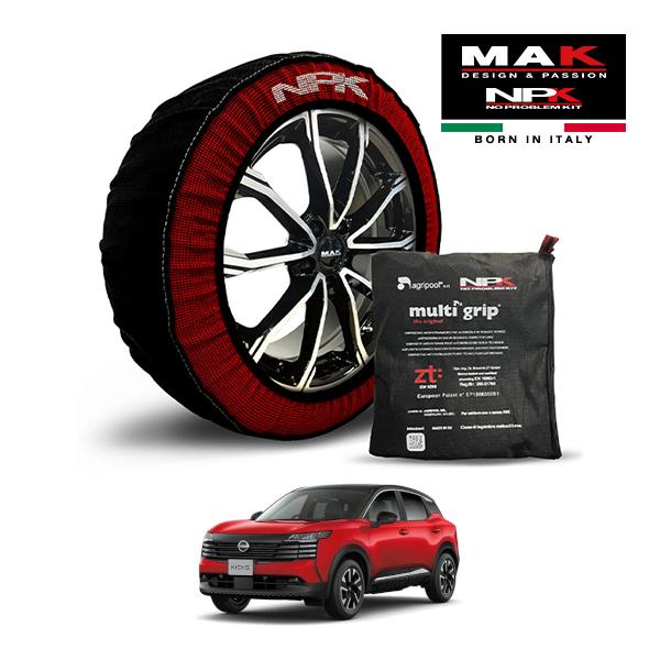 MAK正規品 NPK スノーソックス ORIGINAL 215/60R17 17インチ 布製 タイヤ チェーン 日産 キックス X シンプルパッケージ 6AA-