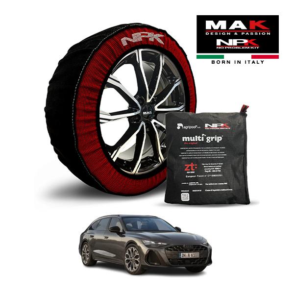MAK正規品 NPK スノーソックス ORIGINAL 225/55R18 18インチ 布製 タイヤ チェーン アウディ A6アバント TFSIクワトロ 200
