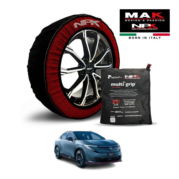 MAK正規品 NPK スノーソックス ORIGINAL 235/45R19 19インチ 布製 チェーン 日産 リーフ ニスモ レカロ製スポーツシート ZAA-Z