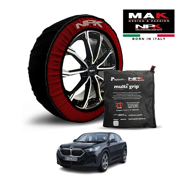 MAK正規品 NPK スノーソックス ORIGINAL 225/55R18 18インチ 布製 タイヤ チェーン BMW X2 sDrive 20i オリジナル 