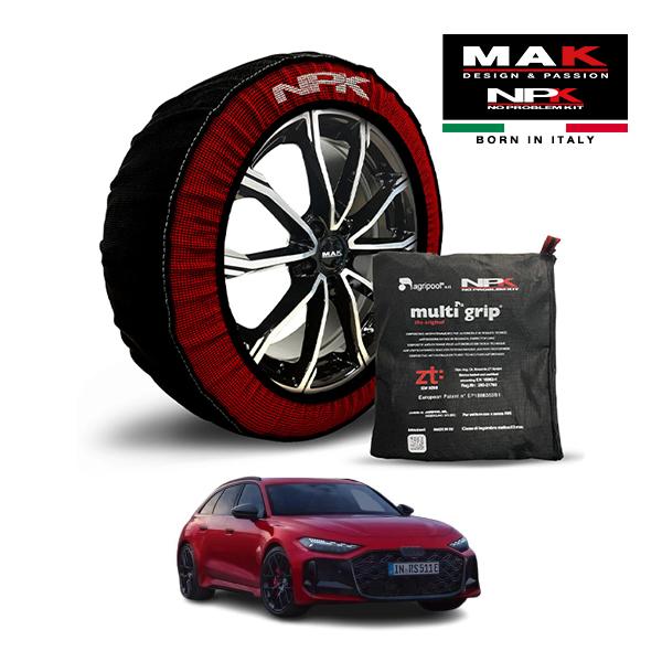 MAK正規品 NPK スノーソックス ORIGINAL 285/35R20 20インチ 布製 タイヤ チェーン アウディ RS5アバント ベースグレード 3LA