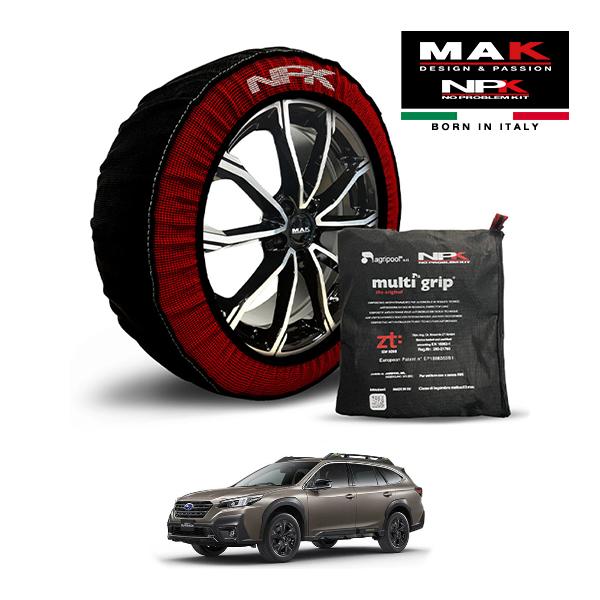 MAK正規品 NPK スノーソックス ORIGINAL 225/60R18 18インチ 布 タイヤ チェーン スバル レガシィアウトバック 30thアニバーサリ