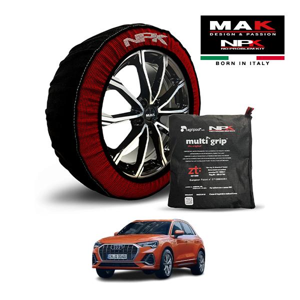 MAK正規品 NPK スノーソックス ORIGINAL 235/55R18 18インチ 布 タイヤ チェーン アウディ Q3 40TDI クワトロアドバンスド 
