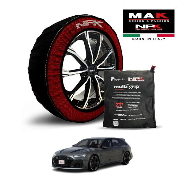 MAK正規品 NPK スノーソックス ORIGINAL 285/30R22 22インチ 布 タイヤ チェーン アウディ RS6 アバント パフォーマンス GT 