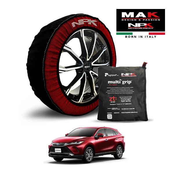 MAK正規品 NPK スノーソックス ORIGINAL 225/55R19 19インチ 布製 タイヤ チェーン トヨタ ハリアーハイブリッド Z 6AA-AXU