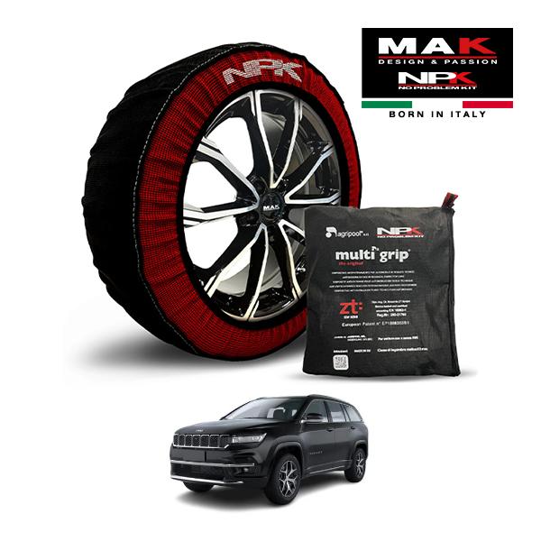 MAK正規品 NPK スノーソックス ORIGINAL 235/55R18 18インチ 布 タイヤ チェーン ジープ コマンダー フリーダム エディション 3D