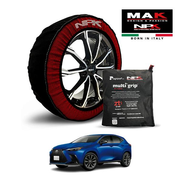MAK正規品 NPK スノーソックス ORIGINAL 235/50R20 20インチ 布製 タイヤ チェーン レクサス NX NX350h Fスポーツ 6AA
