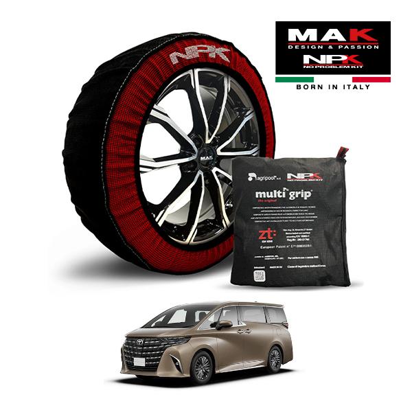 MAK正規品 NPK スノーソックス ORIGINAL 225/65R17 17インチ 布 タイヤ チェーン トヨタ アルファードハイブリッド X 6AA-AA
