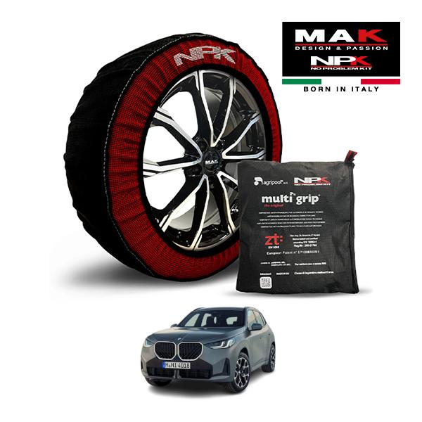MAK正規品 NPK スノーソックス ORIGINAL 245/50R19 19インチ 布製 タイヤ チェーン 非金属 BMW X3 20 xDrive Mスポ