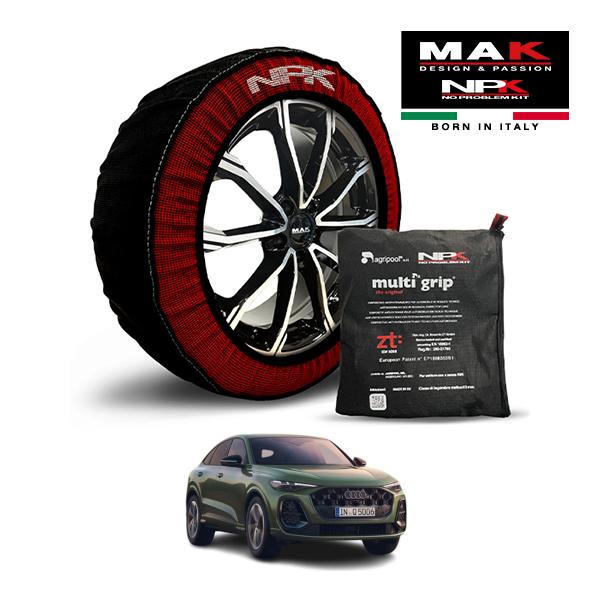 MAK正規品 NPK スノーソックス ORIGINAL 235/60R18 18インチ 布製 チェーン アウディ Q5 スポーツバック TFSIクワトロ 150