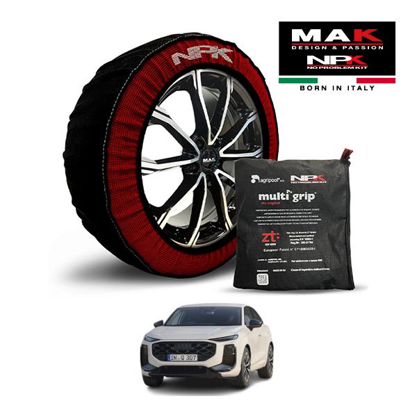 MAK正規品 NPK スノーソックス ORIGINAL 235/55R18 18インチ 布製 チェーン アウディ Q3スポーツバック TFSI 110kW 3A