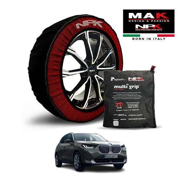 MAK正規品 NPK スノーソックス ORIGINAL 225/60R18 18インチ 布製 タイヤ チェーン 非金属 BMW X3 20d xDrive オリ