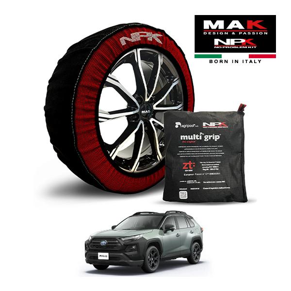 MAK正規品 NPK スノーソックス ORIGINAL 225/60R18 18インチ 布製 タイヤ チェーン トヨタ RAV4 ハイブリッド オフロード 6A