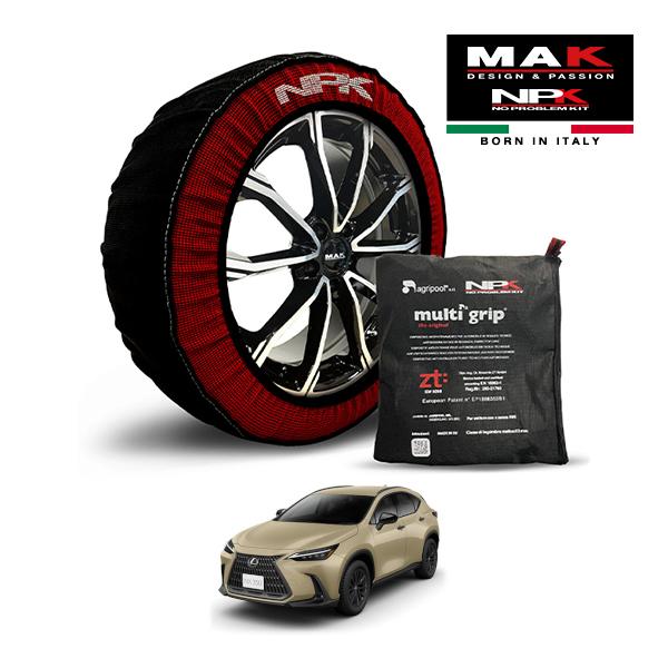 MAK正規品 NPK スノーソックス ORIGINAL 235/60R18 18インチ 布製 タイヤ チェーン レクサス NX NX350 オーバートレイル 5