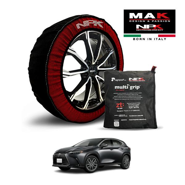 MAK正規品 NPK スノーソックス ORIGINAL 235/60R18 18インチ 布製 タイヤ チェーン レクサス NX NX450h+ オーバートレイル