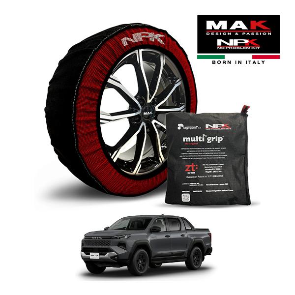 MAK正規品 NPK スノーソックス ORIGINAL 265/60R18 18インチ 布製 タイヤ チェーン トヨタ ハイラックス Z アドベンチャー 3DF