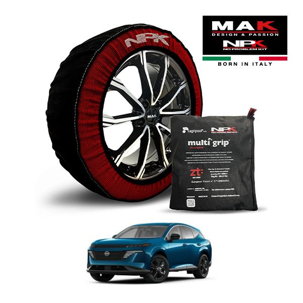 MAK正規品 NPK スノーソックス ORIGINAL 255/55R20 20インチ 布製 タイヤ チェーン 非金属 EU製 日産 ムラーノ SV 7BU-N