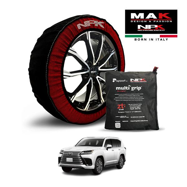 MAK正規品 NPK スノーソックス ORIGINAL 265/65R18 18インチ 布製 タイヤ チェーン レクサス LX LX600 オーバートレイル+ 