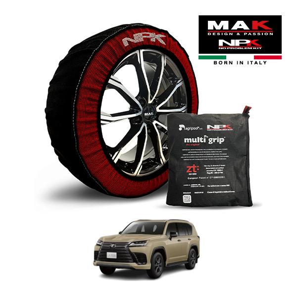 MAK正規品 NPK スノーソックス ORIGINAL 265/65R18 18インチ 布製 タイヤ チェーン レクサス LX LX700h オーバートレイル+