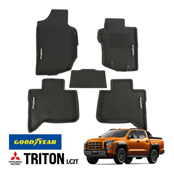 GOODYEAR正規品 三菱 トライトン LC2T ラバーフロアマット オール
