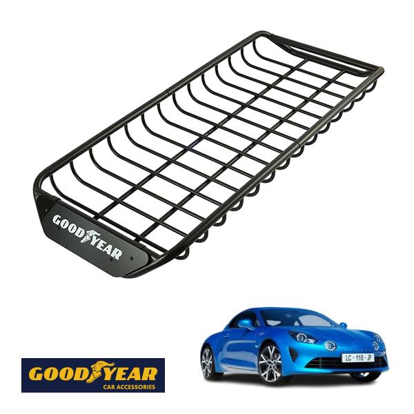 GOODYEAR正規品 スチール ルーフラック SKINNY PRO 1470mm×590mm×124mm ブラック 耐荷重75kg アルピーヌ A110 DF
