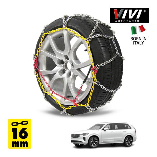 VIVI正規品 スチールチェーン 16mm 亀甲型 265WD16 275/45R20 20インチ 金属製 タイヤ チェーン ボルボ XC90 プラス B5 5
