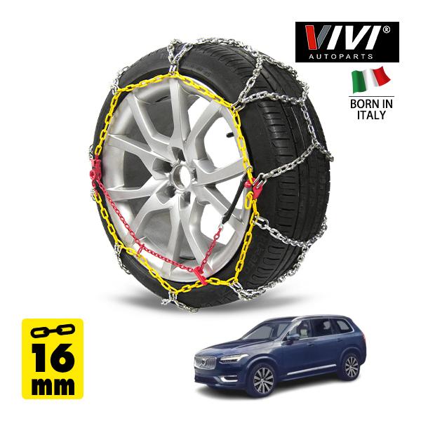 VIVI正規品 スチールチェーン 16mm 亀甲型 265WD16 275/45R20 20インチ 金属製 タイヤ チェーン ボルボ XC90 ウルトラ 5AA