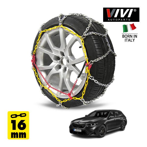 VIVI正規品 スチールチェーン 16mm 亀甲型 265WD16 295/35R21 21インチ 金属製 タイヤ チェーン BMW M5 M5ツーリング 3L