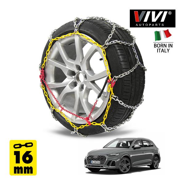 VIVI正規品 スチールチェーン 16mm 亀甲型 255WD16 255/45R20 20インチ 金属 タイヤ チェーン アウディ SQ5 ベースグレード 3