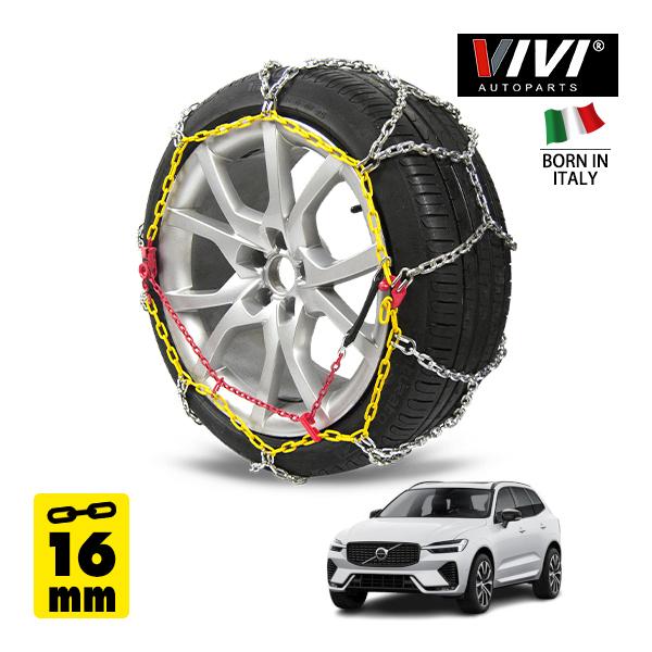 VIVI正規品 スチールチェーン 16mm 亀甲型 255WD16 255/45R20 20インチ 金属製 タイヤ チェーン ボルボ XC60 ウルトラ B5 