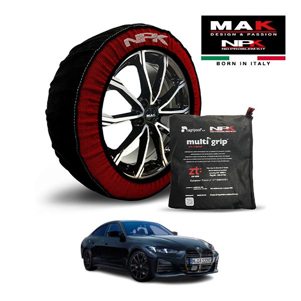 MAK正規品 NPK スノーソックス ORIGINAL 225/40R19 19インチ 布製 タイヤ チェーン BMW 3シリーズ M340i xDrive ブ