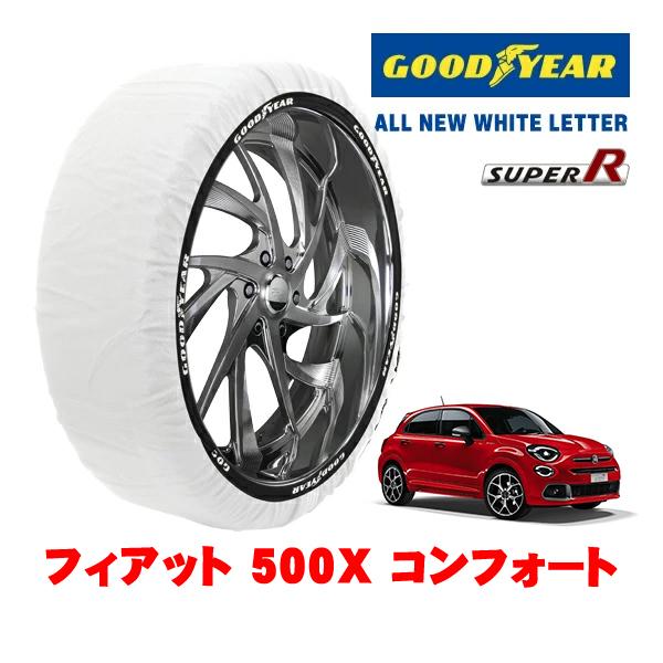GOODYEAR 正規品 スノーソックス 布製 タイヤチェーン SUPER R / Lサイズ 225/45R18 フィアット 500X チンクエチェントエックス