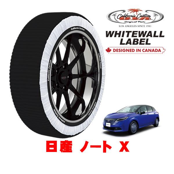 カリフォルニアカスタム スノーソックス 布製 タイヤチェーン WHITEWALL LABEL Mサイズ 185/60R16 16インチ 日産 ノート E13 X