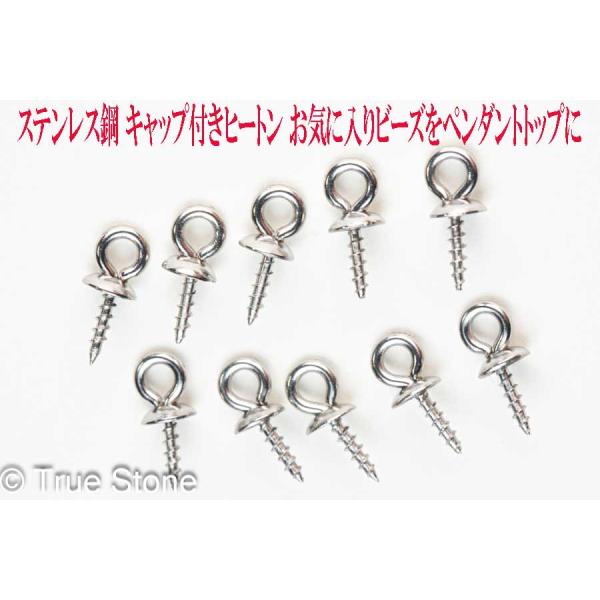 ステンレス鋼 キャップ付き ヒートン 突き刺し 10個セット お気に入り