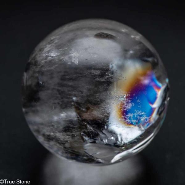 一点物】虹の結晶 アイリスクォーツ 丸玉 内包クラックが描く 天然