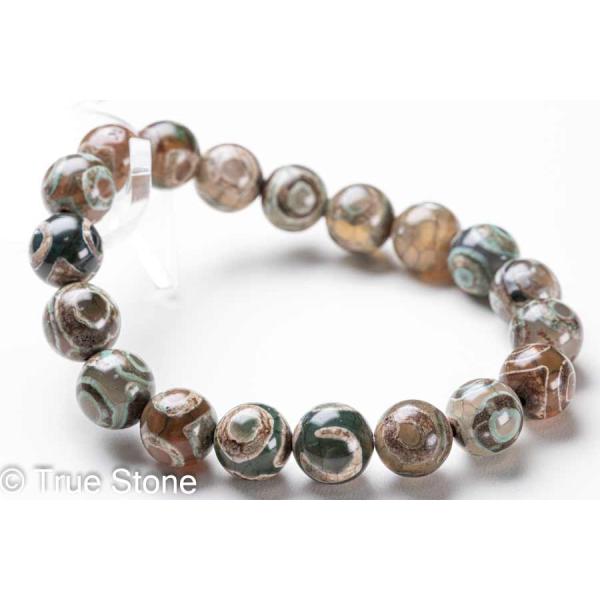 天然石ブレスレット 南紅アゲート　三眼天珠　一点物 true-stone_rut51