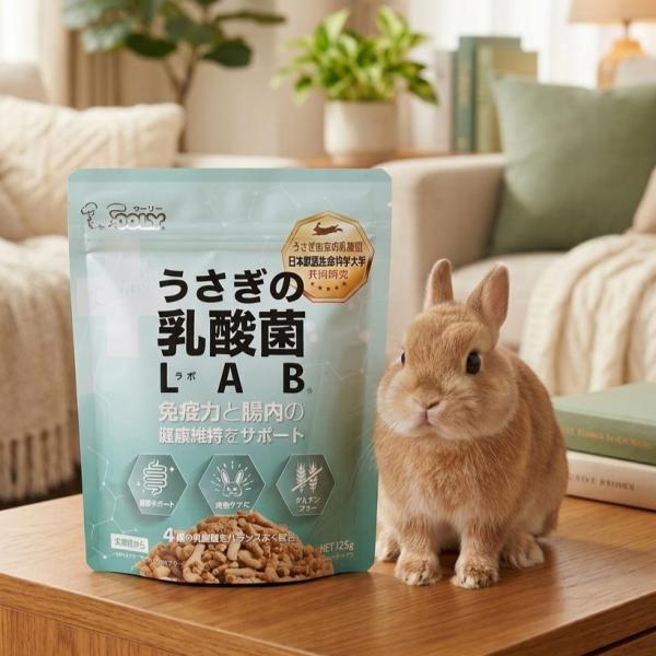 ウーリー　うさぎの乳酸菌　LAB（ラボ）125ｇ　（10001002）　うさぎ　ウサギ　ペット　乳酸菌　サプリ　サプリメント
