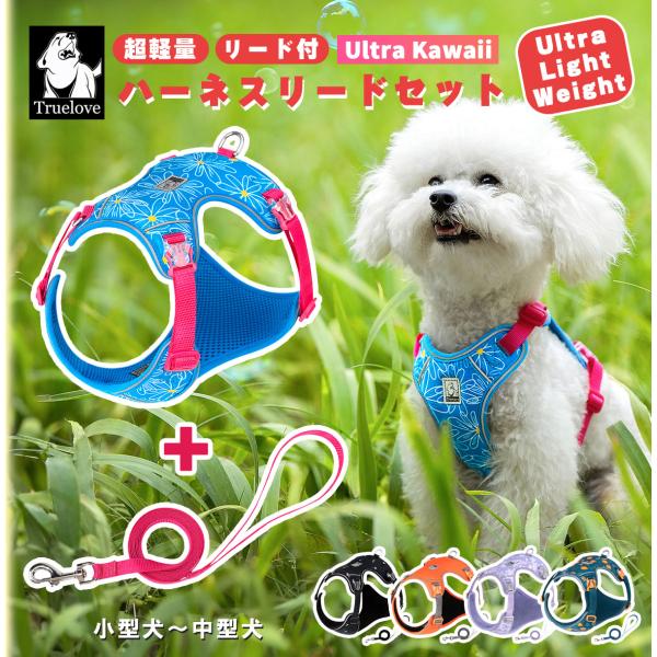 DOG  XSサイズ ハーネス・リードセット truelove-official_tlh2918