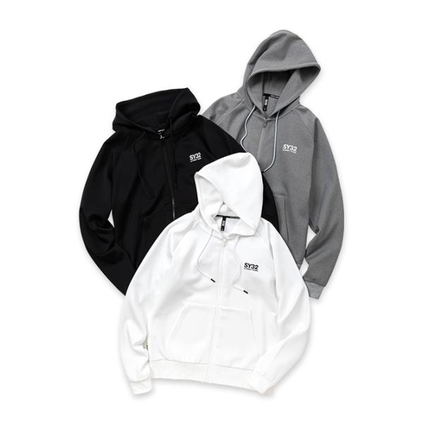 SY32 by SWEET YEARS スウェット パーカー メンズ おしゃれ ブランド スポーツ トレーニング ゴルフ ダブルニット ジップアップ 13492 お取り寄せ商品 SY32 by SWEET YEARS（エスワイサーティトゥバイスィートイヤーズ
