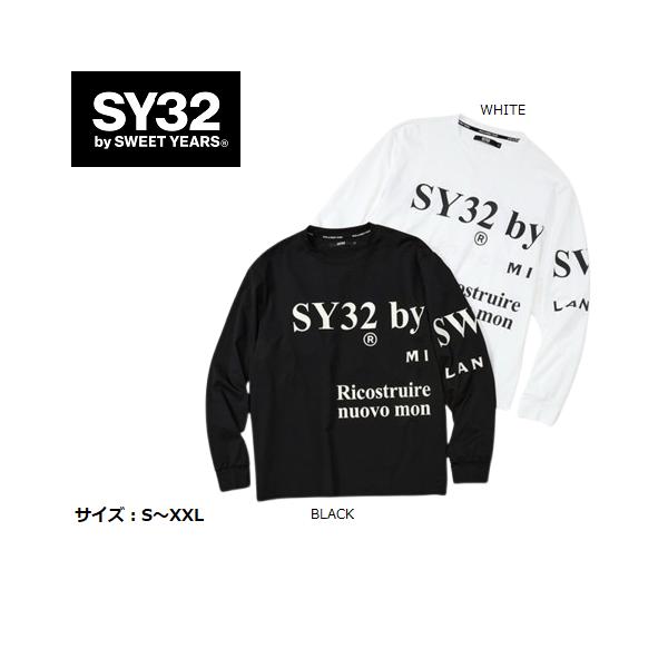 白黒S 【SY32 by SWEET YEARS】ボックスロゴ 長袖 ロンT 【公式通販】
