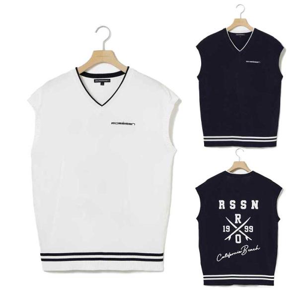 Rosasen ロサーセン ベスト ニット ノースリーブ メンズ おしゃれ ブランド ストレッチ ゴルフ サーフ オーバーサイズ 0444287148005　お取寄せ Rosasen（ロサーセン） ベスト ニット ノースリーブ メンズ おしゃれ