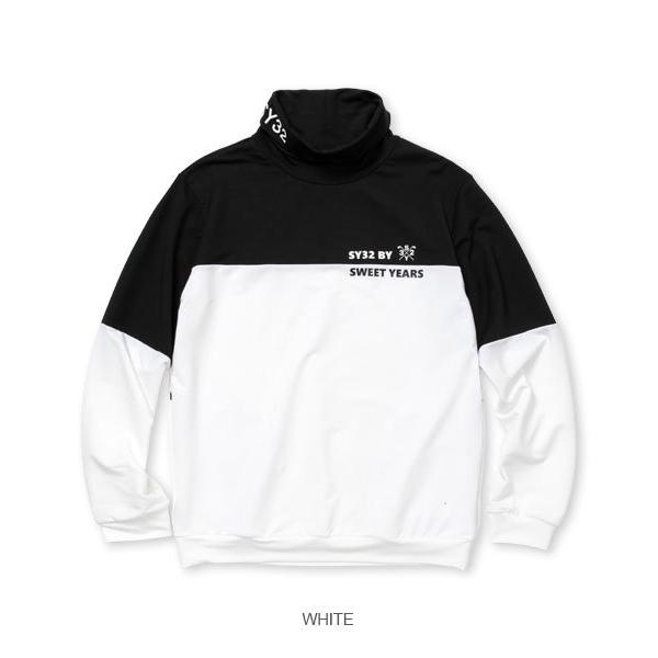 SY32 by sweet years Tシャツ 長袖 モックネック メンズ レディース おしゃれ ブランド ゴルフ ウェア SYG-2113 SY32 by SWEET YEARS（エスワイサーティトゥバイスィートイヤーズ