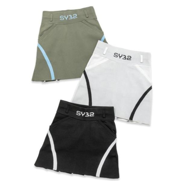 お取り寄せ SY32 by SWEET YEARS スカート サマーニット プリーツ レディース ブランド おしゃれ ゴルフ スポーツ SYG-24S10W SY32 by SWEET YEARS（エスワイサーティトゥバイスィートイヤーズ） お